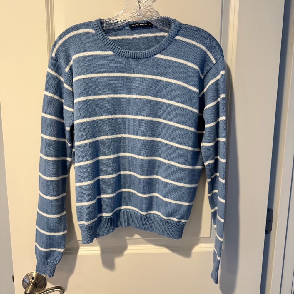 Brandy Melville Striped Blue & White Sweater
